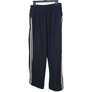 Vtg Premier Mens Track Pants L Black White Zippered Ankles Athletic Sportswear